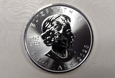 QUEEN ELIZABETH 2023 $5 CANADA 1 OZ .9999 SILVER MAPLE LEAF