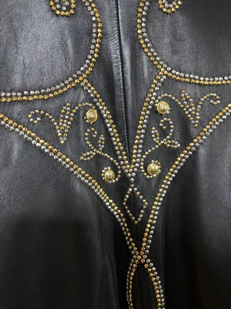 Gianni Versace 90s Black Leather Western Jacket M Vintage Rare | eBay