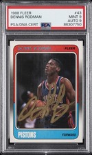 1988 FLEER #43 DENNIS RODMAN PSA 9 AUTO 9