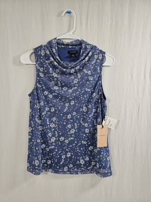NWT Nordstrom Halogen Women's  Small Floral Design Sleeveless Stretch Top