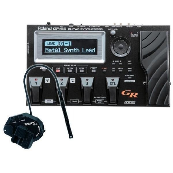 Synthétiseur guitare Roland GR-55GK-BK multi-effets avec micro divisé neuf