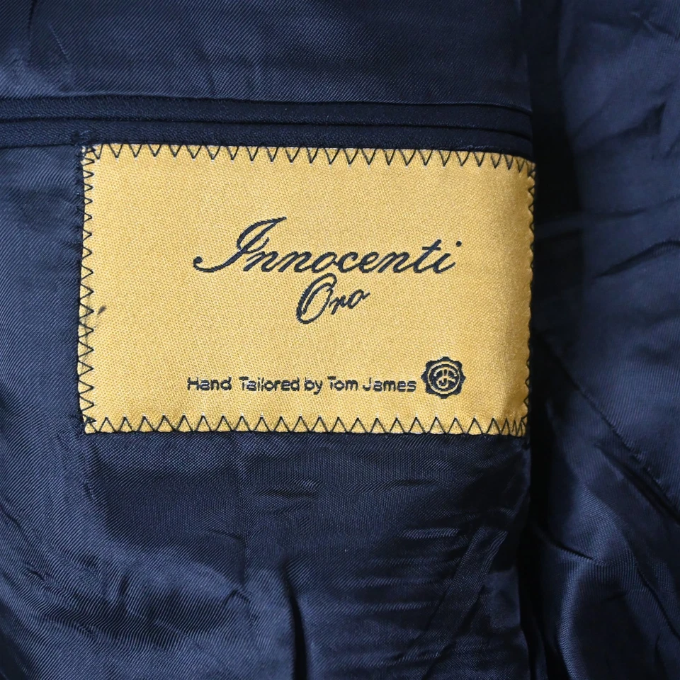 Tom James 44S Negro 100% Mantón Hombres Blazer Traje Chaqueta Abrigo Deportivo Foto 4 de 4