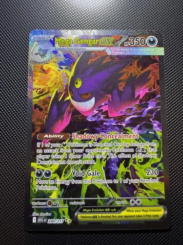 Pokemon TCG Mega Gengar Ex 284/217 Special Illustration Rare SIR Ascended Heroes