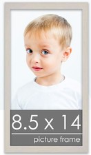 Photo Size Modernist White Picture Frame - UV Acrylic, Backing, Hanging Hardware