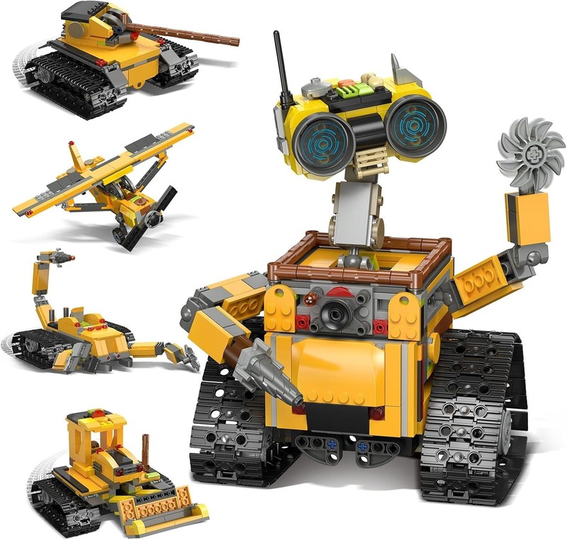 Robot Building Sets for Kids - 5 in 1 Wall Robotic Kit, 748 PCS Robot with Inter