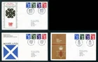 1974 Regional Definitive Set of 3 FDC. Wales Scotland N Ireland First Day Covers