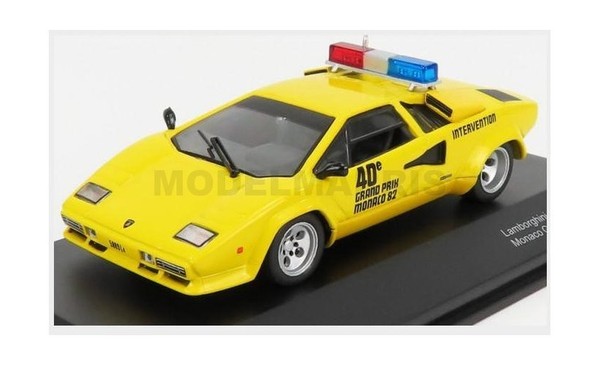 Werk83 W83430007 Lamborghini Countach 5000S Safety Car F1 GP Monaco 1982 - YEL-image