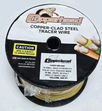copperhead copper-clad steel tracer wire yellow 500ft