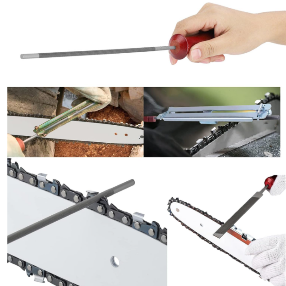 10PCS Chain Sharpener Saw Files Tool Chainsaw Sharpening Filing Kit FOR ...