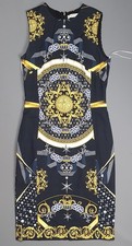 Versace Collection Baroque Dress Satin Size 42 / 10UK  Wiggle Cocktail Stretch