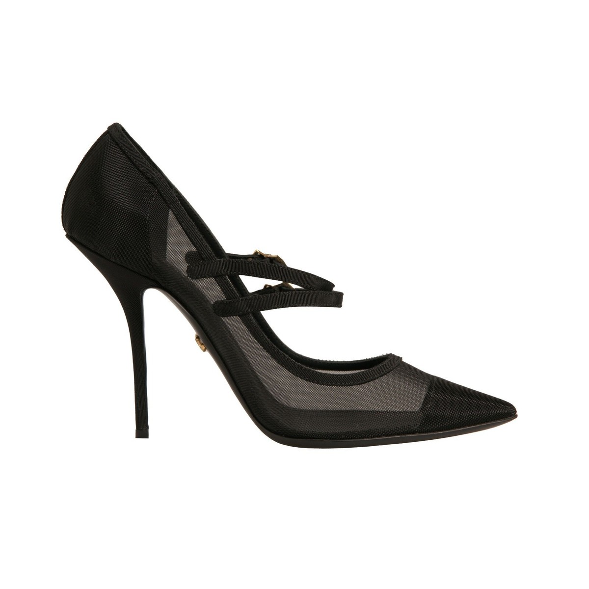 DOLCE & GABBANA Shoes Black Mesh Mary Jane High Heels Pumps