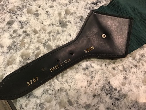 Vintage Ladies S/M Elastic Stretch Belt w Leather Inlay 3” wide Made in USA - Picture 6 of 8