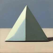 Medium Abstract Painting 2x2 ft. Post-Modernism Geometric Demrin OOAK NEW