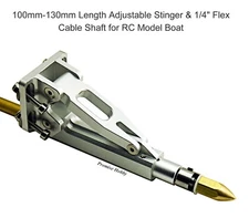 100mm-130mm Length Adjustable Stinger & 1/4"  Flex Cable Shaft for RC Model Boat