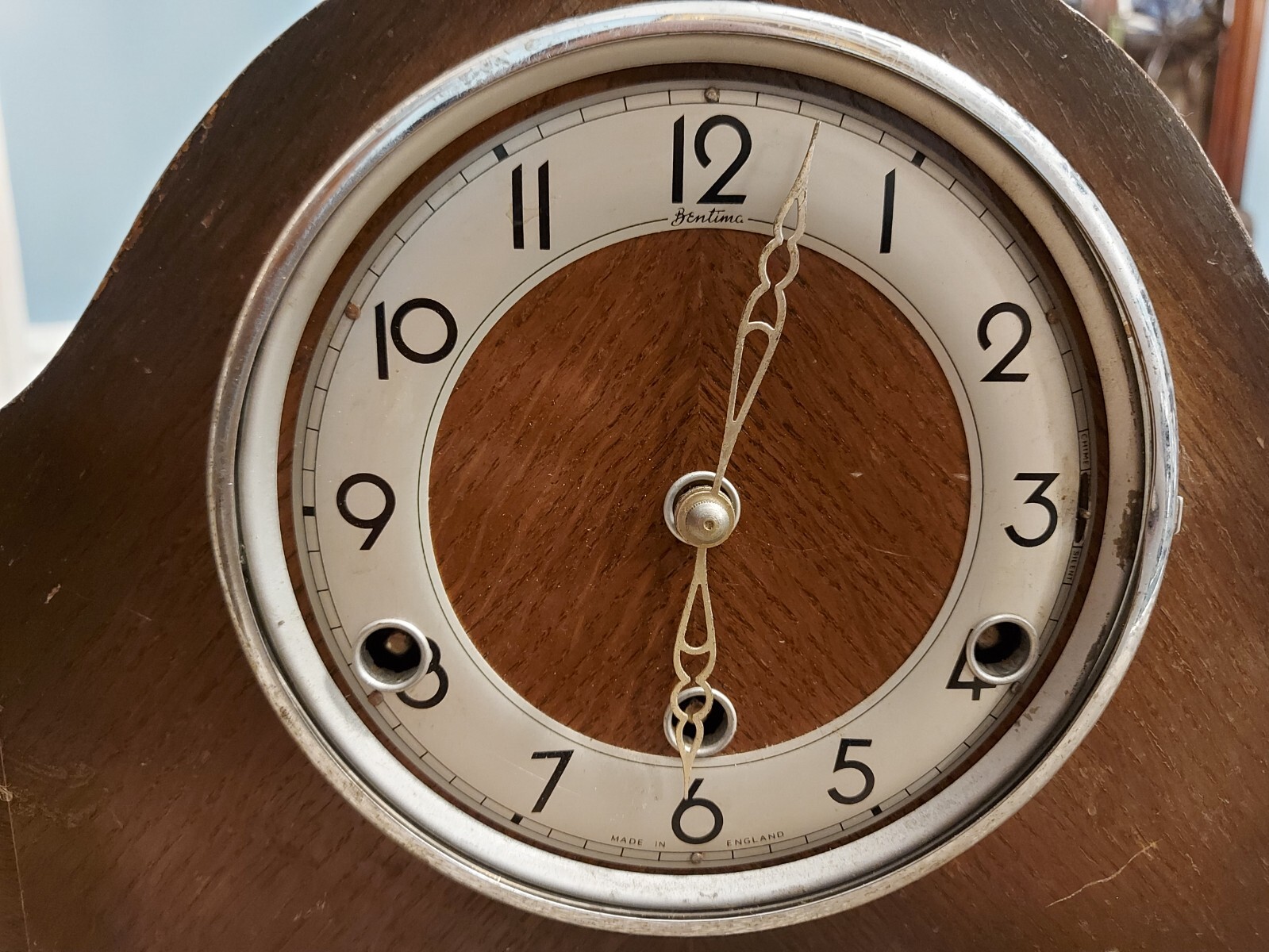 Westminster Chime Mantel Clock Oak Case eBay