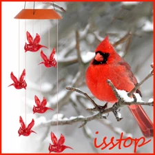 Solar Wind Chimes Lights LED Birds Color Changing Yard Hanging Cardinal Lamp US
