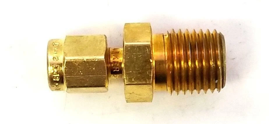 New Parker CPI-2-B Brass Compression Fitting 1/4" NPT 1/8" Tubing (2 Available) - Image 2 of 4