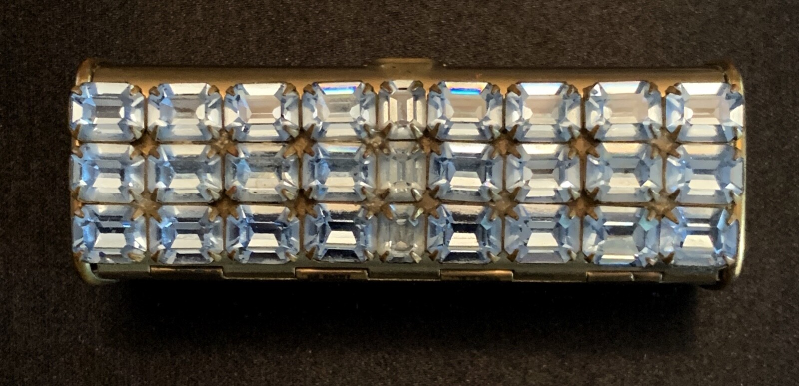Vintage 1950s Cigarette Case Holder with Rhinestones - Excellent Condition