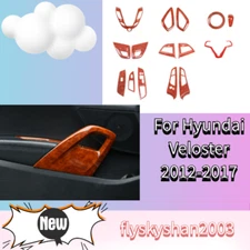 For Hyundai Veloster 2012-2017 Wood Grain Control Console Panel Dashboard Sets