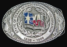 Texas Sesquicentennial Celebration Texoma Vintage Belt Buckle