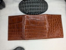 Wild Alligator TriFold Wallet croc gator swamp leather hide Tri Formal NV20