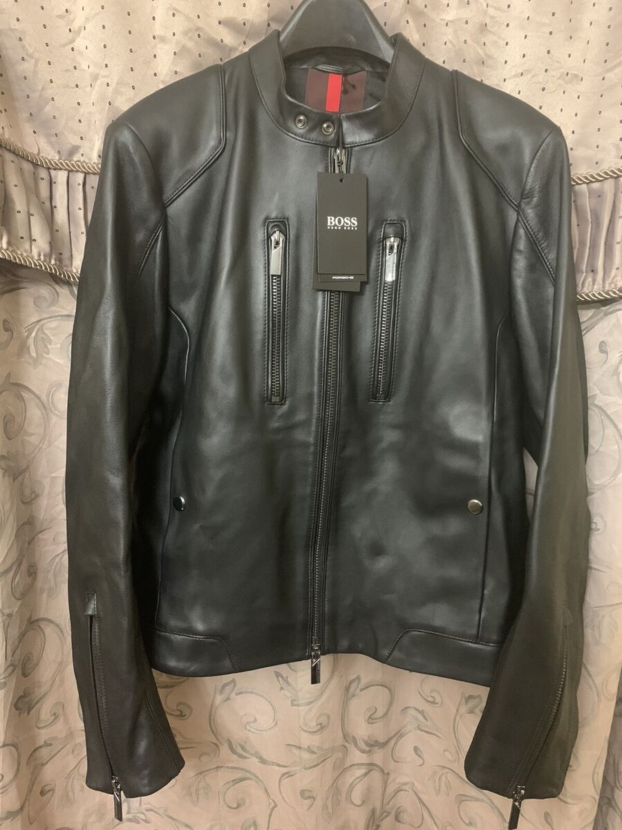 New Porsche X Hugo Boss Leather Racing Jacket FW19 Vintage New Porsche X Hugo Boss Leather Racing Jacket FW19 Vintage