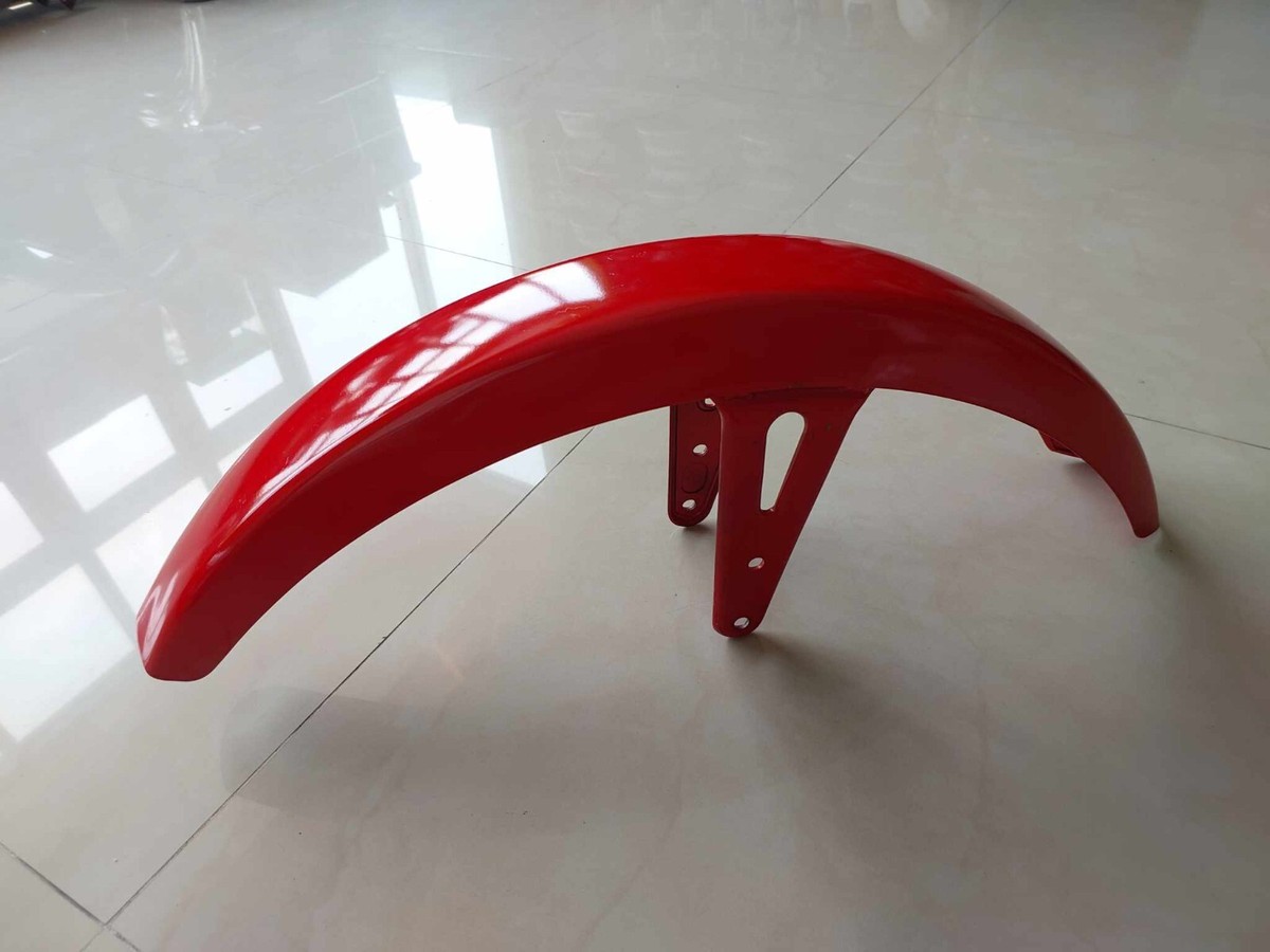 YAMAHA RD125-RD125DX-RD200DX FRONT FENDER METAL RED NOS JAPAN 1H9