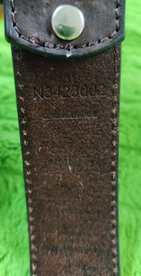 Cinturón Occidental Nocona Turquesa Racimo Hebilla Cruzada Marrón XL Cuero Tooled Foto 2 de 4