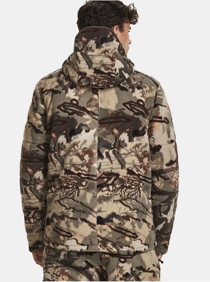 Under Armour Forest Timber Rut Wind proof Hunting Camo Jacket And Bibs Set-XL,L - Image 3 of 4