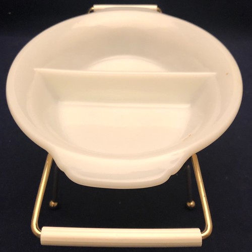 Fire King Anchorwhite Divided Serving Dish with Candle Warmer USA Original Box - Picture 9 of 12