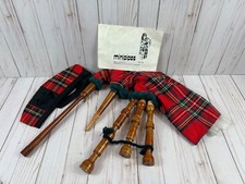 Vintage Minipipes, Bag Pipes with Hat, Made in Scotland
