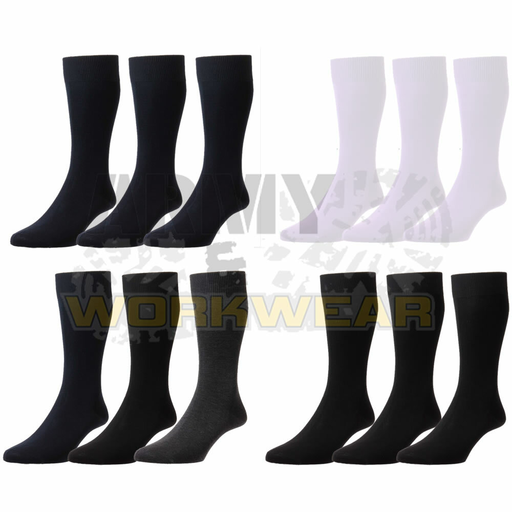 Socks, 3 Pairs Men's Formal Dress Suit Casual, Cotton Lycra Fine/Small Seam Sock-image