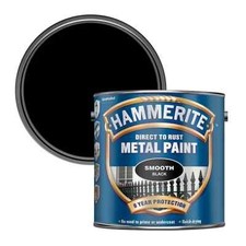 Hammerite Smoothrite Black Gloss Metal Exterior Paint 2.5L