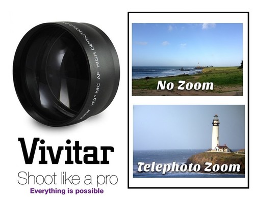 Hi Def 2-Pcs Telephoto & Wide Angle Lens Set For Olympus TG-1 TG-2 TG-3 TG-4 - Picture 4 of 7