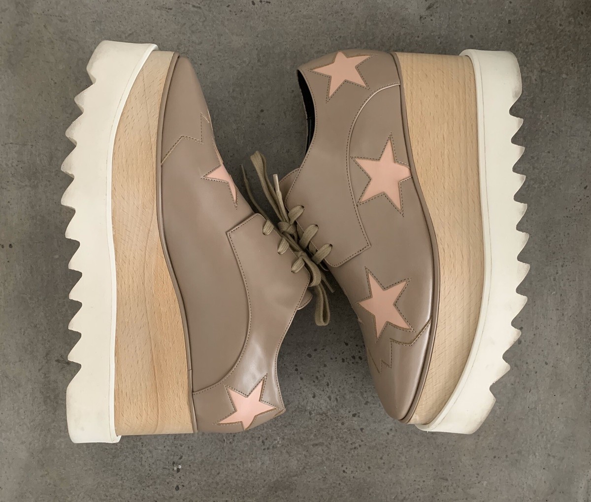 Stella McCartney Taupe Elyse Star Derbys Shoes 37 | eBay Stella McCartney Taupe Elyse Star Derbys Shoes 37 | eBay