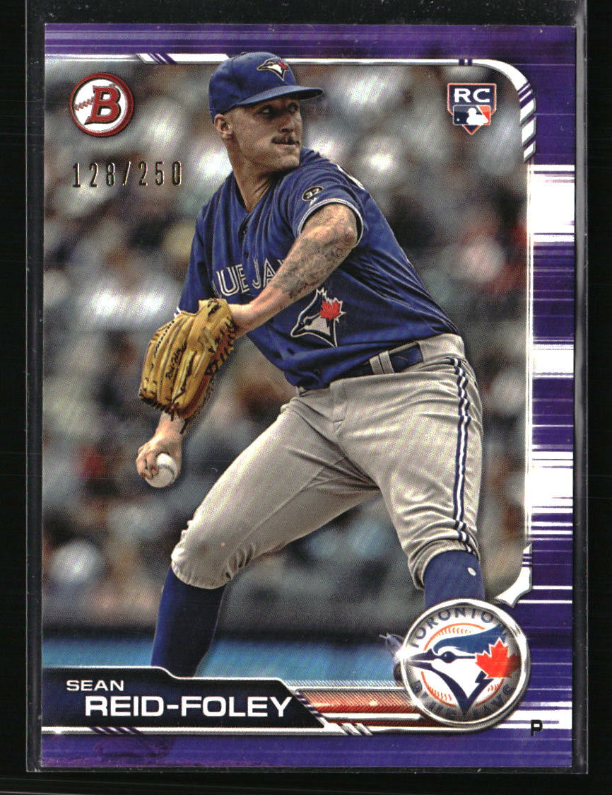 Sean Reid-Foley 2019 Bowman Purple #58 RC 250 Limited Baseball Card