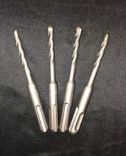 Qty 4 SDS Rotary Hammer Drill Bits 1/4" x 4 1/4" fit Hilti Bosch DeWalt Mikita