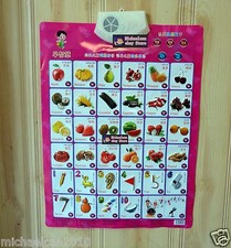Children's Early Education Audible Sound Charts --Know Vegetables and Numbers