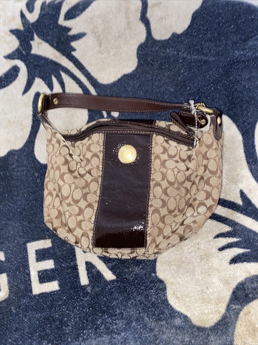 Vtg Coach Mini-handbag Purse Bag Small Clutch Monogram Y2k Vtg Coach Mini-handbag Purse Bag Small Clutch Monogram Y2k