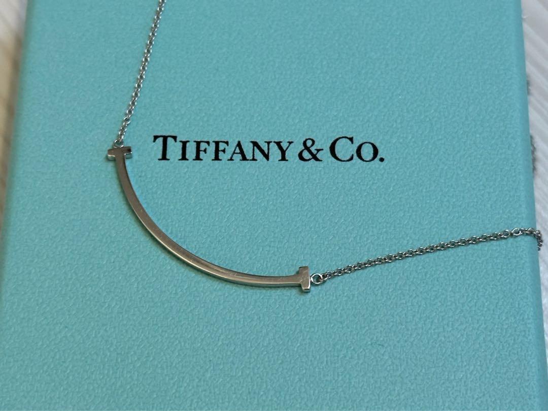 Tiffany & Co. T-Smile Necklace White Gold 18K with Box Tiffany & Co. T-Smile Necklace White Gold 18K with Box