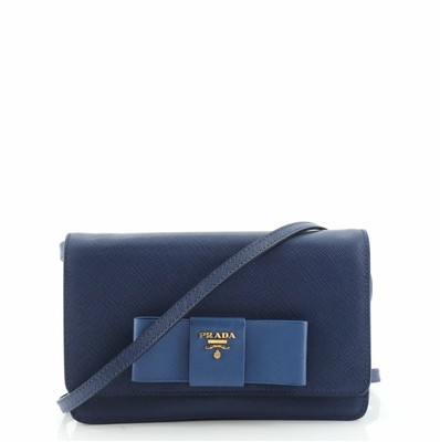 prada saffiano bow wallet