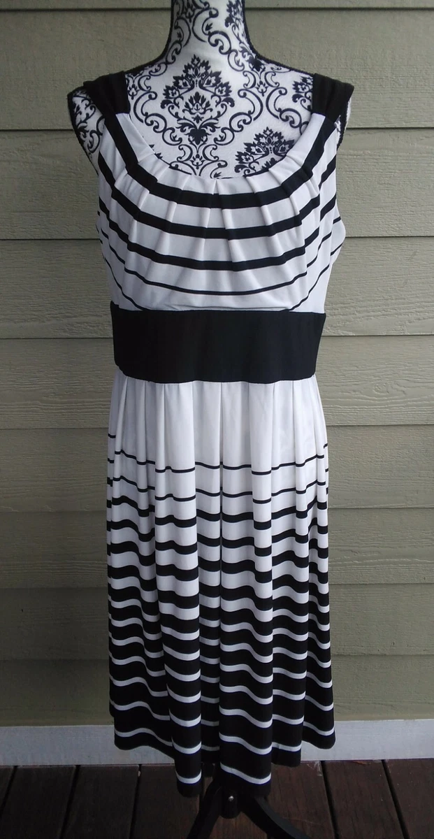 R&m richards black and white best sale dress