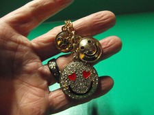 Smile Emoji Face Unique Collectible Key Chain 3"in Metal