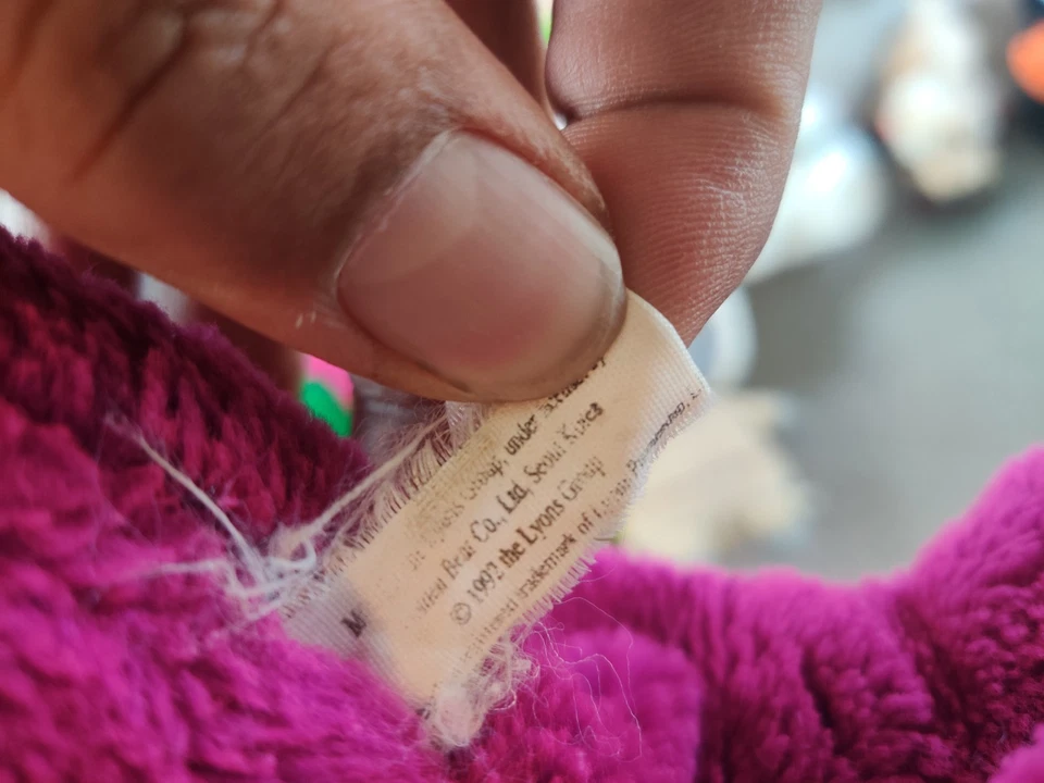 Lot of 8 Assorted Plush Bundle Barney 1992, Power Puff Girls, Coca Cola Bears - Image 3 of 4