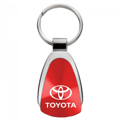 Toyota Red Teardrop Authentic Logo Key Chain Fob Ring Official
