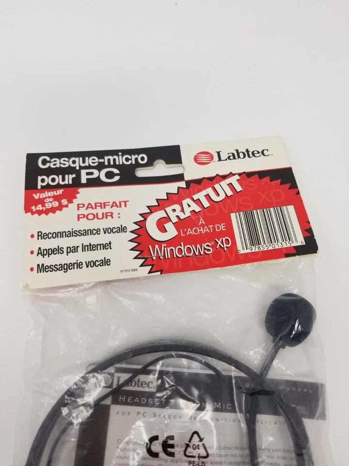 Labtec PC Headset Windows XP New - Image 2 of 3