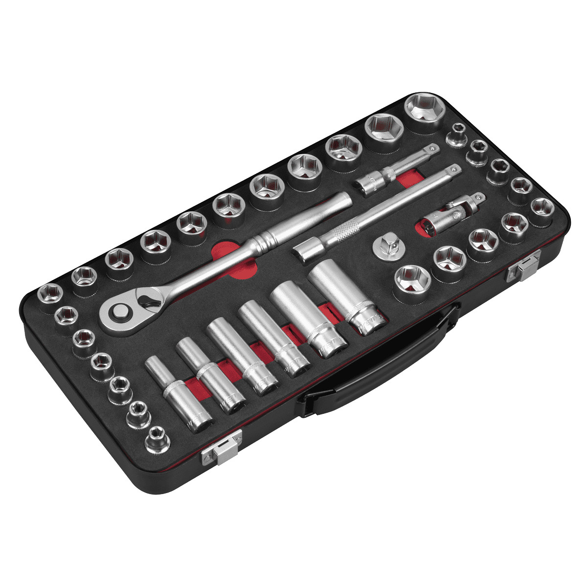 Sealey AK7923 Socket Set 3/8""Sq Drive 37pc - Metric/Imperial