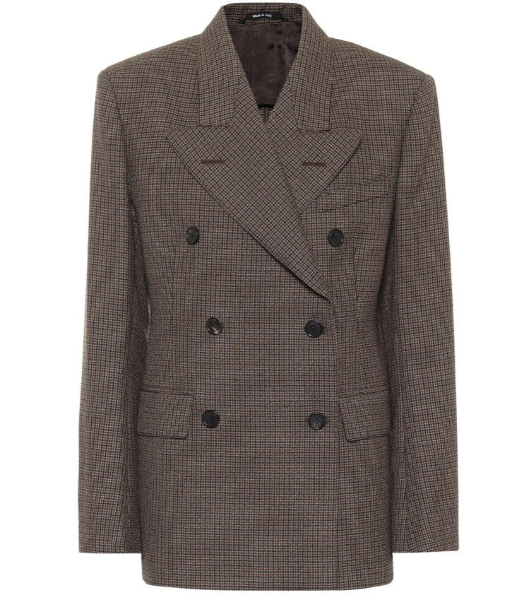 Maison Margiela Double Breast Blazer, Checked Wool | eBay