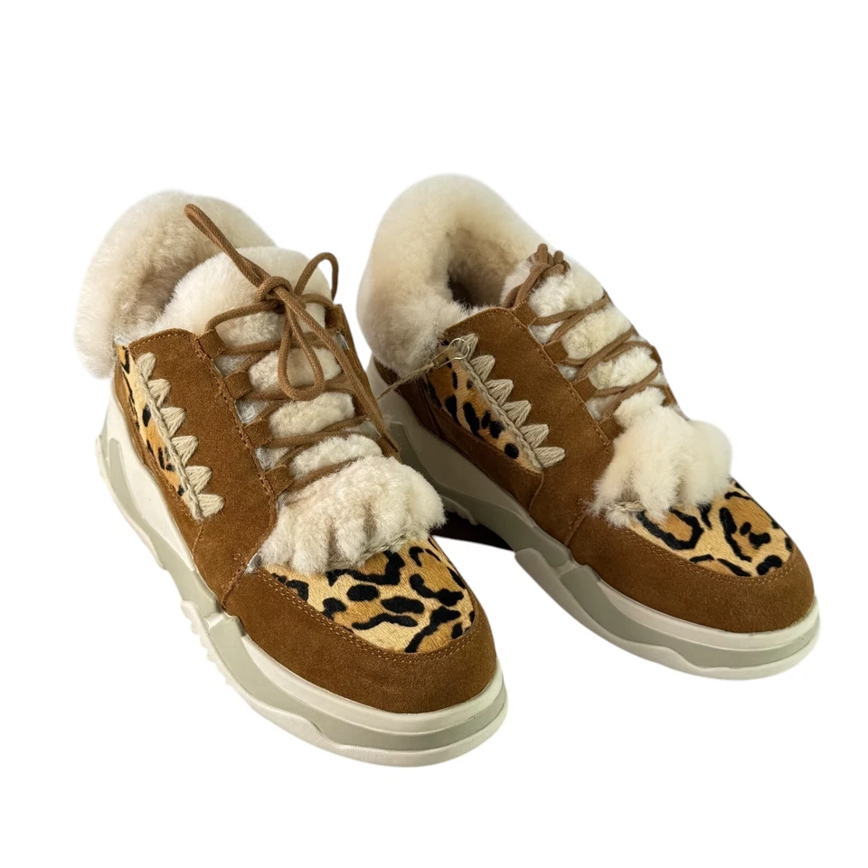 Tenis para mujer MOU esquimales con cordones forro de piel de oveja 39-8 EE. UU. Foto 4 de 4