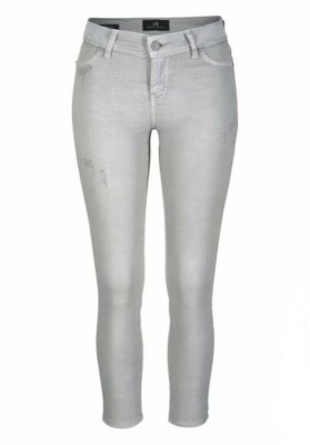 LTB Super Skinny Jeans Lonia Cropped Mid Rise Denim Damen Grau Hose Stretch NEU 